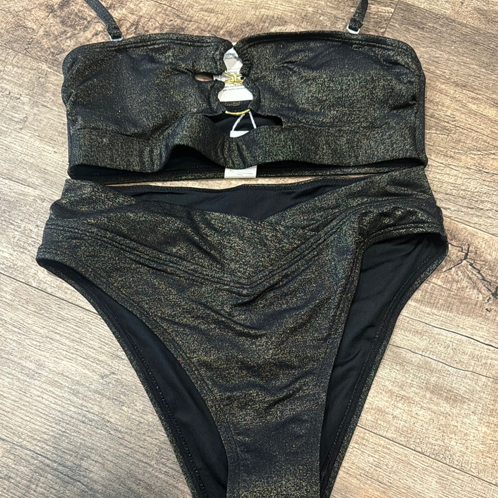 Cupshe Black and Gold Bikini